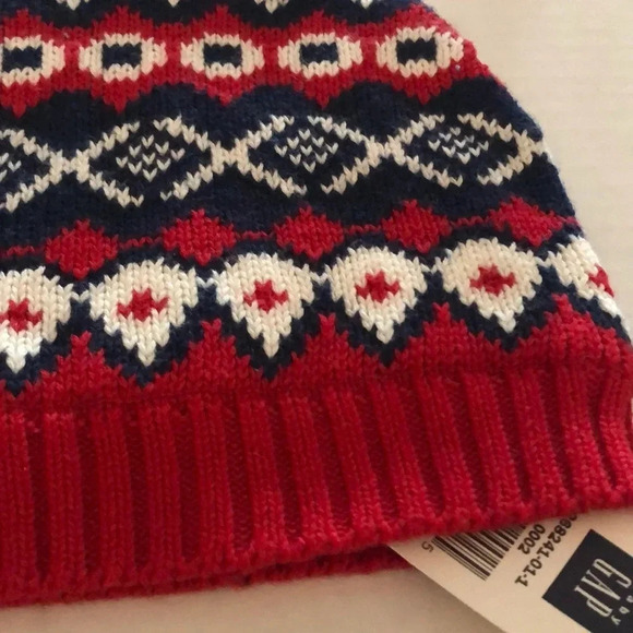 GAP NEW INFANT BABY BOYS WINTER HAT FALL WINTER CASUAL KIDS HATS SZ 6 12 MONTHS - Picture 4 of 6